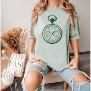 Vintage Pocket Watch Graphic Tee Mechanical Timepiece Design